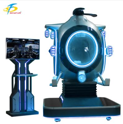 맞춤형 9D VR 비행 시뮬레이터 헬리콥터 탑승기 | SKYFUN의 Fun Fighter – 1인용, 55개 이상의 게임, Thrustmaster 조이스틱, DPVR 헤드셋, 쇼핑몰 및 아케이드 사용