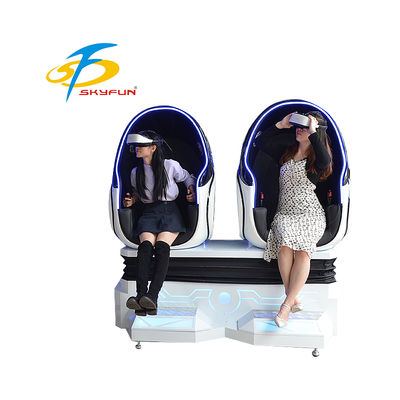 9D VR 에그 시네마 더블 시트 – 100개 이상의 영화 및 15개 게임, 다이내믹 시트, 아케이드용 에어 & 진동 효과를 갖춘 몰입형 VR 모션 체어