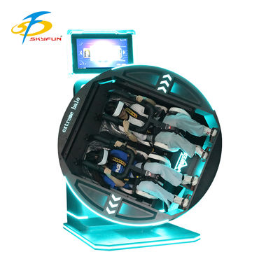 360도 VR 시뮬레이터 전기 회전 다양한 게임 편안한 좌석 미래형 디자인 이중 안전 헤드셋 유연