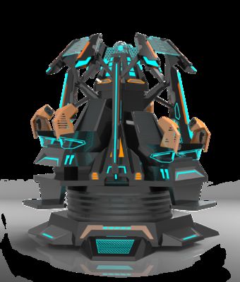 재미있는 스타 타워 3석 VR 영화 시뮬레이터 ∙ 독점적인 9-DOF 모션 디자인, 360° 디스플레이, 다중 특수 효과, DPVR 안경 & 3인용 몰입 투어 ∙ SKYFUN 제조사