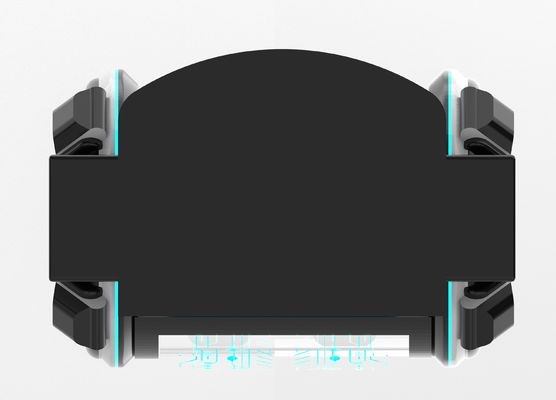 재미있는 타임 머신 2석 VR 영화 시뮬레이터 ∙ 크랭크 모션, 유리섬유 디자인, 부모와 자녀 또는 커플을 위한 이중 좌석, 56 게임, DPVR E3-S & 44인치 터치 모니터
