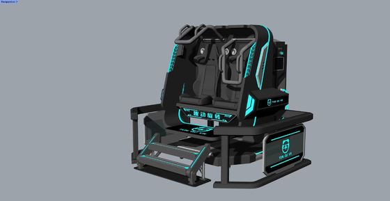 재미있는 회전하는 별 2 좌석 VR 시뮬레이터. 360° 무한 회전, 컴팩트 디자인, 특수 효과 20 게임, DPVR E3S 안경 & 32인치 모니터