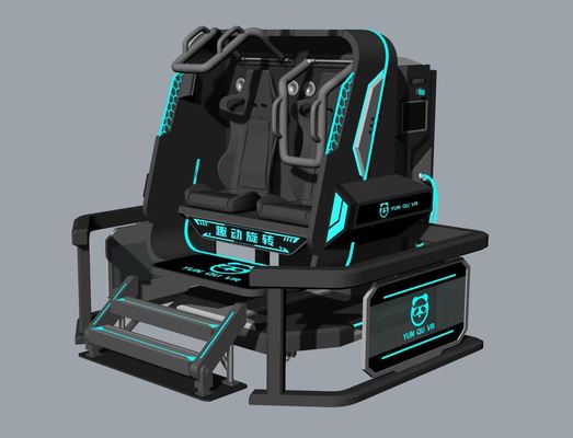 재미있는 회전하는 별 2 좌석 VR 시뮬레이터. 360° 무한 회전, 컴팩트 디자인, 특수 효과 20 게임, DPVR E3S 안경 & 32인치 모니터