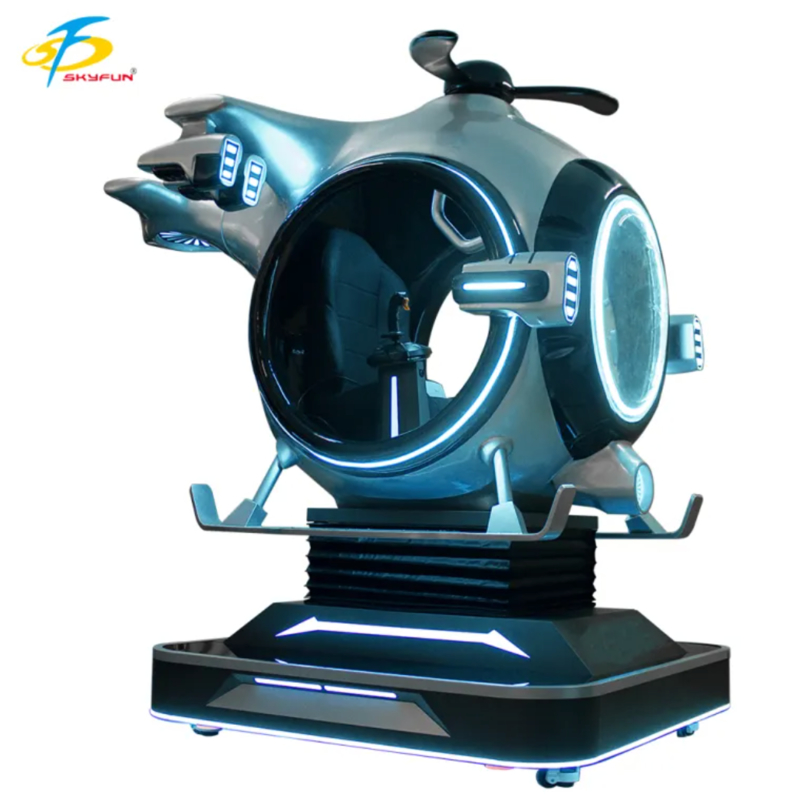 맞춤형 9D VR 비행 시뮬레이터 헬리콥터 탑승기 | SKYFUN의 Fun Fighter – 1인용, 55개 이상의 게임, Thrustmaster 조이스틱, DPVR 헤드셋, 쇼핑몰 및 아케이드 사용