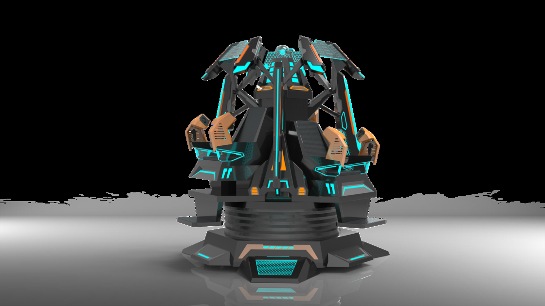 재미있는 스타 타워 3석 VR 영화 시뮬레이터 ∙ 독점적인 9-DOF 모션 디자인, 360° 디스플레이, 다중 특수 효과, DPVR 안경 & 3인용 몰입 투어 ∙ SKYFUN 제조사