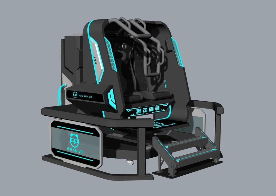 재미있는 회전하는 별 2 좌석 VR 시뮬레이터. 360° 무한 회전, 컴팩트 디자인, 특수 효과 20 게임, DPVR E3S 안경 & 32인치 모니터