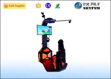 파란 빛나는 빛을 가진 모험적인 VR 총격사건 시뮬레이터 9D 사실상 전투 기계