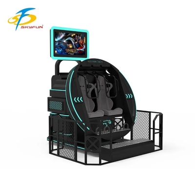 SKYFUN 360° 풀 회전 VR 모션 시뮬레이터 라이드 | 몰입형 가상 현실 의자, 동적 플랫폼, AR/VR 게임 콘텐츠, 4K 헤드셋, 모션 트래킹, 햅틱 피드백 및 멀티플레이어 지원