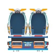 VR 전투 & Fun Fly 비행 – 다이내믹 모션 시트, 50개 이상의 VR 영화, 현실적인 특수 효과 및 몰입형 엔터테인먼트를 위한 내구성이 뛰어난 유리 섬유를 갖춘 2인승 VR 시네마