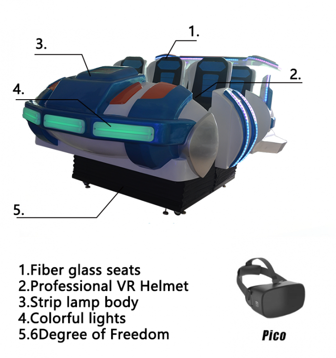 금 공급자 다 좌석 6seats 9d theater+6seats 9d vr 가상 현실 기계